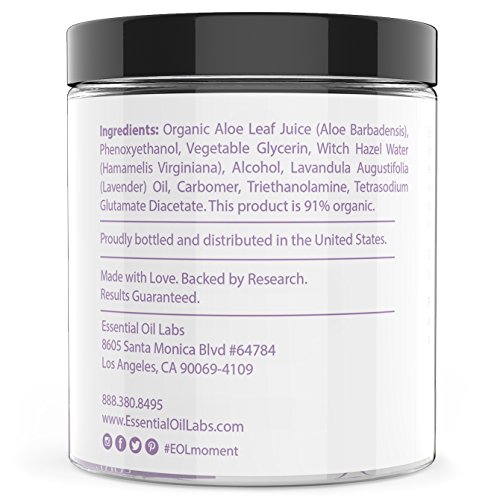 Essential Oil Labs Beauty ‘Soothe’ Lavender Oil Lotion 8.8 oz, 91% Organic Ingredients, Soothing Lotion Infused with Lavender Essential Oil, Moisturizing Relief
