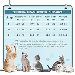 SUNFURA Cat Recovery Suit for Abdominal Wounds Spay
