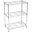 AmazonBasics 3-Shelf Shelving Unit - Chrome
