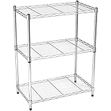 AmazonBasics 3-Shelf Shelving Unit - Chrome