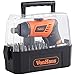 VonHaus Cordless Electric Screwdriver 4.0V MAX with Rechargeable LED Light, 3-Position Handle, MAX Torque 5 N.m and 50 Screwdriver Bits Accessory Set in Case