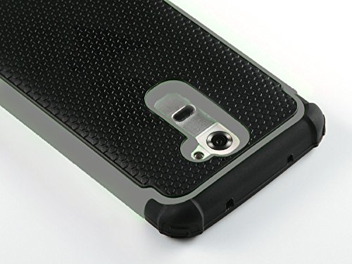 LG G2 Case, Kuteck® Defender Series Protective Case Cover for LG G2 (AT&T, Sprint, T-Mobile Only), Include 1x Stylus Pen (Gunmetal Grey)