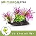 AroPaw Aquarium Decorations Lifelike Plastic Decor Fish Tank Plants 2 Pcs Green/Purplethumb 4