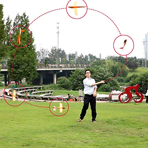 Xelue FF 2 Pcs 48 cm Durable Foam Airplane Aircraft Glider Toys Model Planes Manual Throwing Multiple Modes (Blue & Green)