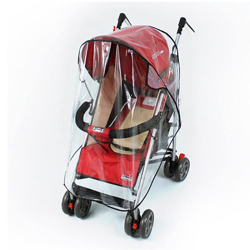 Roysmart Universal rain cover for pushchairs, rain cover, rain cover for buggy, easy to install on any pushchair, good air circulation, transparent