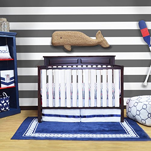 Pure Safety Vertical Crib Liners in True White Cotton 2 Pack
