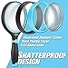 Dicfeos Shatterproof 3X Magnifying Glass for Reading and Hobbies, 100mm Non-Scratch Glass Lens, Thickened Rubbery Frame, 8.4oz Lightweight, Perfect for Seniors & Kids