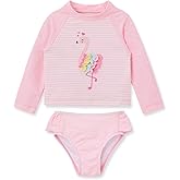 Little Me Baby Girls Little Girls' Two-Piece UPF+ 50 Sun Protection Rash Guard Set