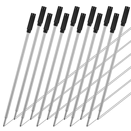 Unibene Cross Compatible Ballpoint Pen Refills 12 Pack, 1.0mm Medium Point-Black, Smooth Writing Replaceable German Ink Pen Refill - Thumbnail 3