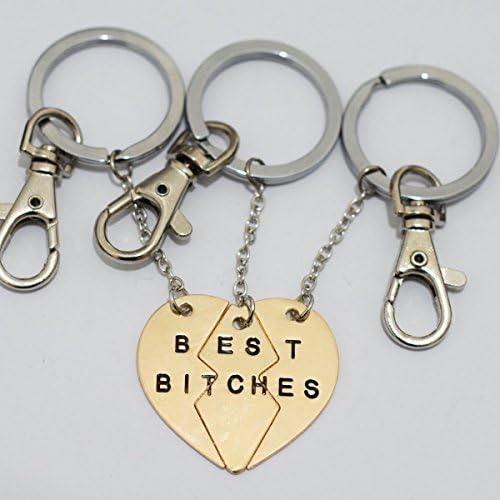 Best Friends Keychain Set,Best Bitches Keychains, Gift for Best Friend, Friendship Gifts, BFF