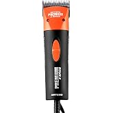 ARTERO Premium Corded Dog Clipper, 2-Speed, A5 Blade System, Orange | 25W Motor 2600 to 3000 RPM, Includes #10 Cutter, 6 Guard Combs, Oil, Brush and Carry Case, For Dogs, Cats and Horses