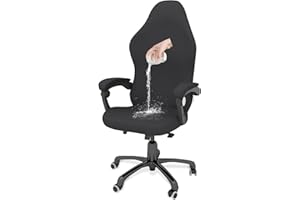 GOWT Gaming Chair Cover Cat Scratch Proof Gaming Chair Slipcovers with Armrest Covers – Stretchable Waterproof Anti-Scratch Fabric Universal Fit Office Desk & Racing Computer Gamer Chairs - -Dark Gray