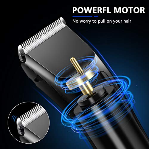 NICEAUTY Hair Clippers for Men, Electric Cordless Clippers for Hair Cutting, Professional Barber Clippers - Hair Beard Trimmers with 2 Guide Combs, Rechargeable Waterproof Hair Cut Kit for Men & Boys