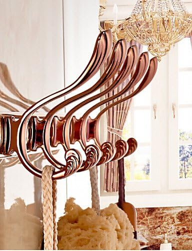 LH Neoclassical Rose Gold Brass Wall Mounted Robe Hooks