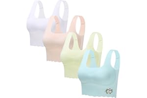 MOOKIRAER Girls Training Bra-Racerback Sports Seamless Bras, Teen Bra Comfort Seamless, Girls Bra with Removable Mini-A Cup Pad