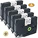 NEOUZA 5PK Compatible TZe231 Tze-231 12mm 0.47 Inch Laminated White TZ TZe Tape Compatible with Brother P Touch PTD210 PTH110 PTD600 Label Maker