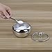 HardNok Stainless Steel Sugar Bowl with Glass Lid and Spoon, High Capacity, 17.5 Oz (520 ml)