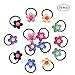 TS Cute Girls Flower Hair Tie Bands Ropes Ponytail Holder (14pcs flower hair tie)