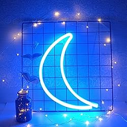 Nordstylee Neon Moon Light Signs,Led Moon Night