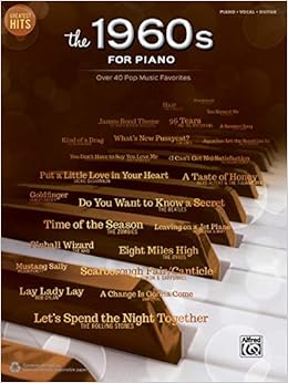 Greatest Hits The 1960s For Piano Over 40 Pop Music Favorites Alfred Music 9781470617028 Books Amazon Ca