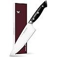 WICKWILLOW 8 Inch Chef Knife – German High Carbon Steel, Full Tang Ultra Sharp Blade, All Purpose Kitchen Knife for Meat, Vegetables, Fruits, Gift for Home Chefs