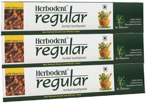 Herbodent Dr. Jaikaran's Regular Herbal Toothpaste ( Packof 3)