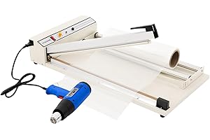 GOSANGOM 24” Shrink Wrapping Machine, Heat Gun Sealer, 530W Film Heat Sealer, Shrink Film Shrink Wrap Sealer, Adjustable Temperature for PVC, POF, PP, PE Film