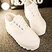 PP FASHION Women's Wedges Canvas Shoes Lace Up Fashion Platform Sneakers