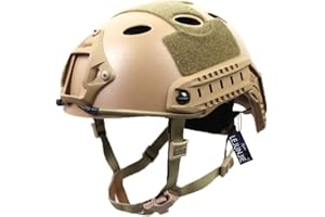 LEJUNJIE PJ Tactical Paintball Airsoft Helmet Fast Military Helmet with NVG Bracket and Side Guide Rail