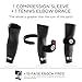 WIMI Sports & Fitness Tennis Elbow Brace & Copper Compression Sleeve (1-Count Each) - Eases Tennis Elbow & Arm Pain + Provides Relief & Support for Sore Muscles & Tendons
