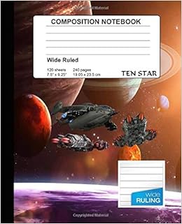 Composition Notebook Solar System Space Planets Rocket