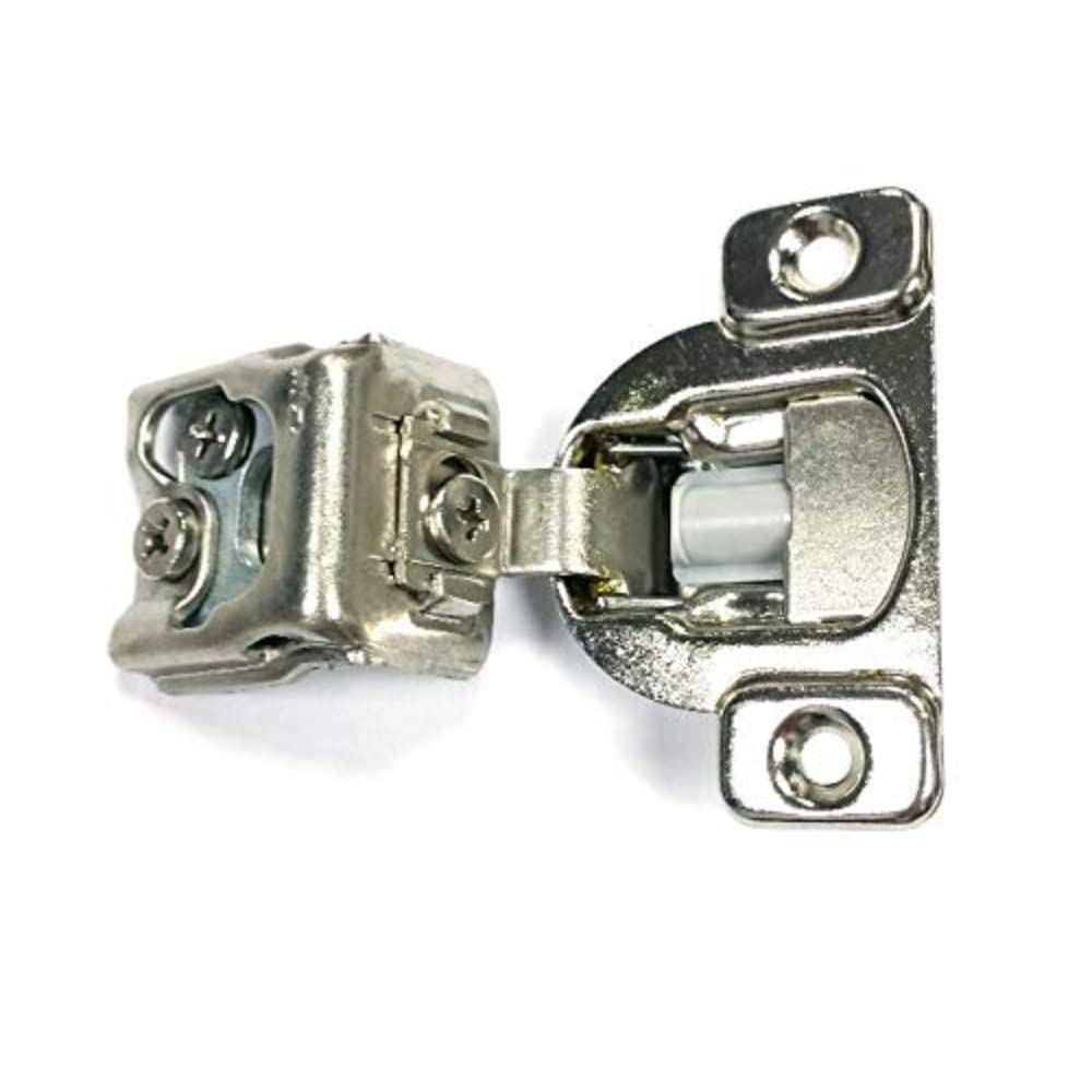 Merriway BH06213 (2 Pcs) Silver Tone Face Frame Cabinet Hinge USA Type Soft Closing 1.1/4 Inch - Pack of 2 Pieces