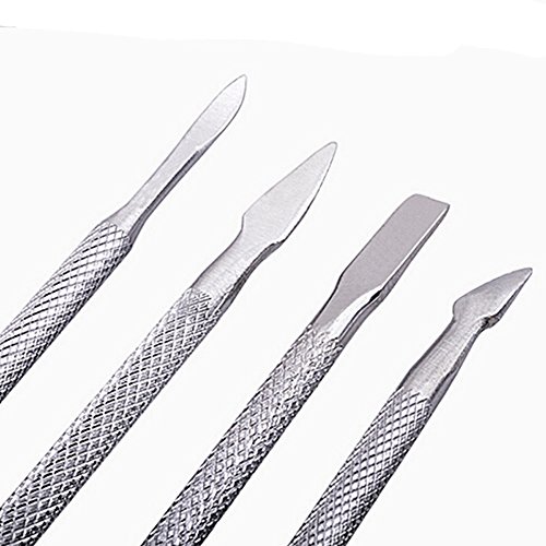 Lautechco® 3pcs Stainless Steel Cuticle Pusher Nail Pusher Manicure Trimmer Cuticle Remover Metal Cuticle Trimmer Nail Cuticle Pusher (Type D) - Thumbnail 2