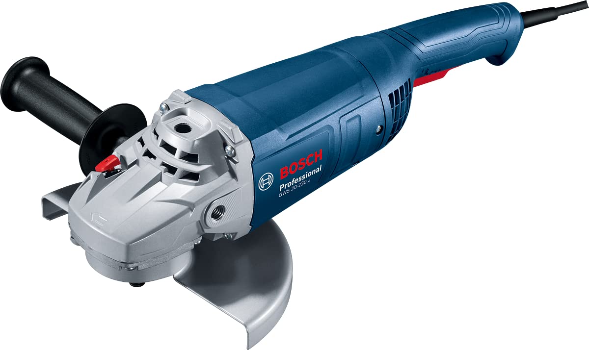 Bosch Professional Meuleuse D'Angle Gws 20-230 J Bosch (2 000 Watts, Poignée Supplémentaire Incl., Bride De Fixation, Écrou De Serrage, Capot De Protection, Clé À Ergots, En Carton)