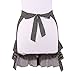 NEOVIVA Vintage Black Waitress Apron with Pocket, Stylish Cotton Waist Apron for Women