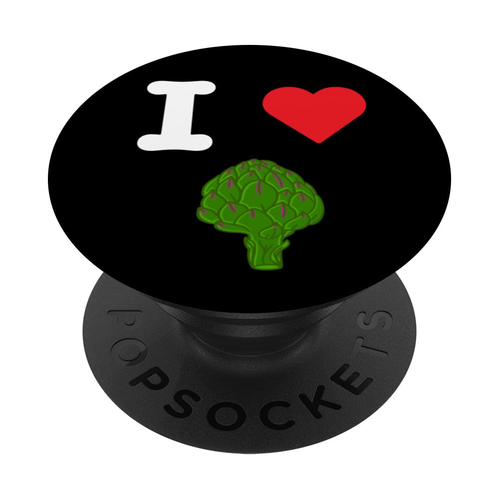 I Love Artichoke Heart Green Vegetable Eat Clean Healthy Yum PopSockets Swappable PopGrip