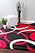 Luxe Weavers Modern Geometric Red 5x7 Area Rug, Non-Fading Carpet