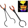 Salmue Crucible Tong Gold Melting Furnace Holder Clamp, 13" Steel Crucible Tong Gold Melting Furnace Holder Clamp, Crucible Tongs for Casting Precious Metals Jewelry Making Tool