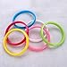 Tinksky Plastic Bangle Bracelets Candy Color Bracelet for Women Children party favors 6-pack (Green Yellow Blue Pink Rose Red White)