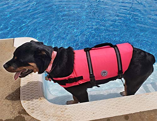 Vivaglory Ripstop Dog Life Vest, Reflective & Adjustable Life Jacket ...