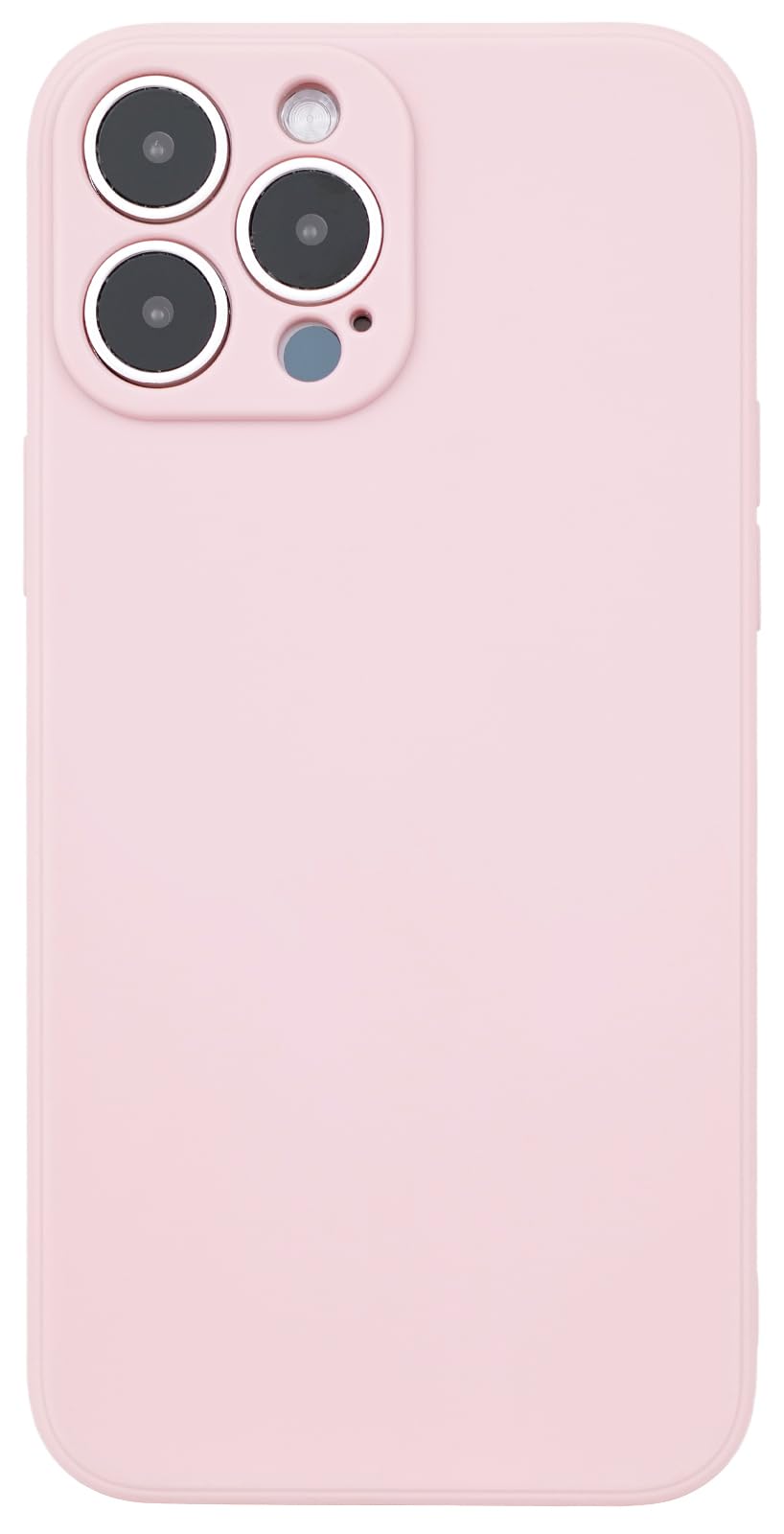 Photo 1 of SAITONG Silicone Case for iPhone 14 Pro 6.1 Inches, Fine Hole Scratch Proof, Shock Proof Fingerprint All-Round Protection Mobile Phone Case(Pink)