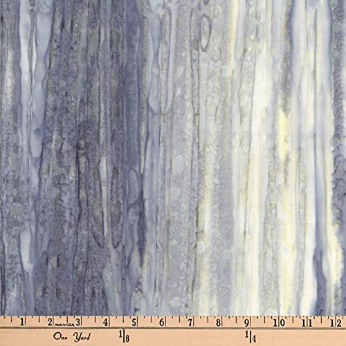 Textile Creations Semarang Indonesian Hand Dye Vertical Stripe Grey/Cream Fabric - Thumbnail 2