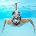 [Upgraded] Snorkel Mask Set for Adults, Full Face Easybreath Anti-Leak Diving Gear with 180° Panoramic Sea View with Anti-Fog Ventilation and Action Camera Mount by Smarssen (Gray, Small)