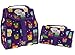 PackIt PK2 Freezable Lunch Sack With Strap Closure, Purple Owls