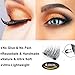 Magnetic Eyelashes 3D Reusable Fake Dual Magnet Eyelashes,Ultra Thin No Glue 0.2mm False Lashes Natural Looking and Handmade(1Pair 4Pcs)
