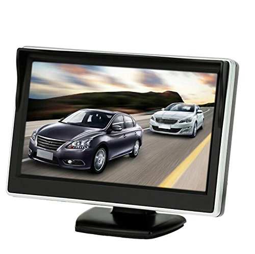 BW 5 inch HD 800 * 480 Car Rear View Monitor - Color TFT LCD Mini Parking Rearview Screen for DVD VCD Reverse Camera