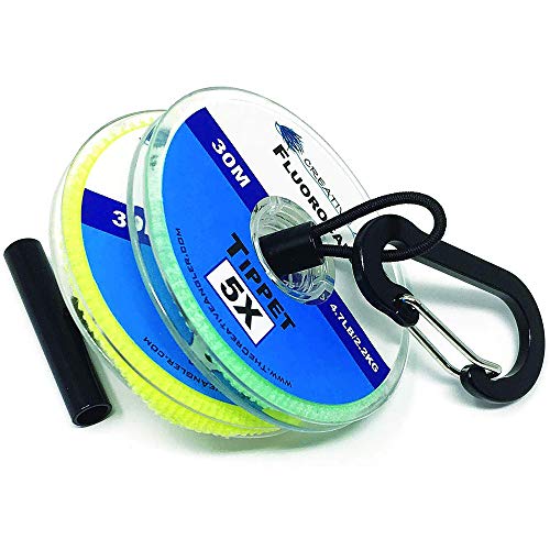 KOTTO Fishing Tool Set 200pcs Split Ring Lure Tackle Connector with Fishing Pliers Portable 9 Inches Fishing Lip Gripper and 3 Inches Tippet Spool Holder with Carrying Bag