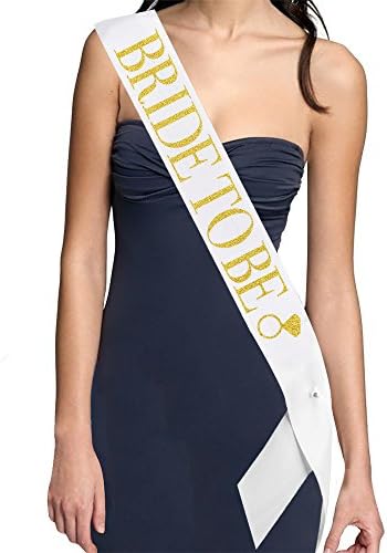 TPARTYCOM BRIDE TO BE Stain Sash - Bridal Shower Bachelorette Party Hen Party Decorations
