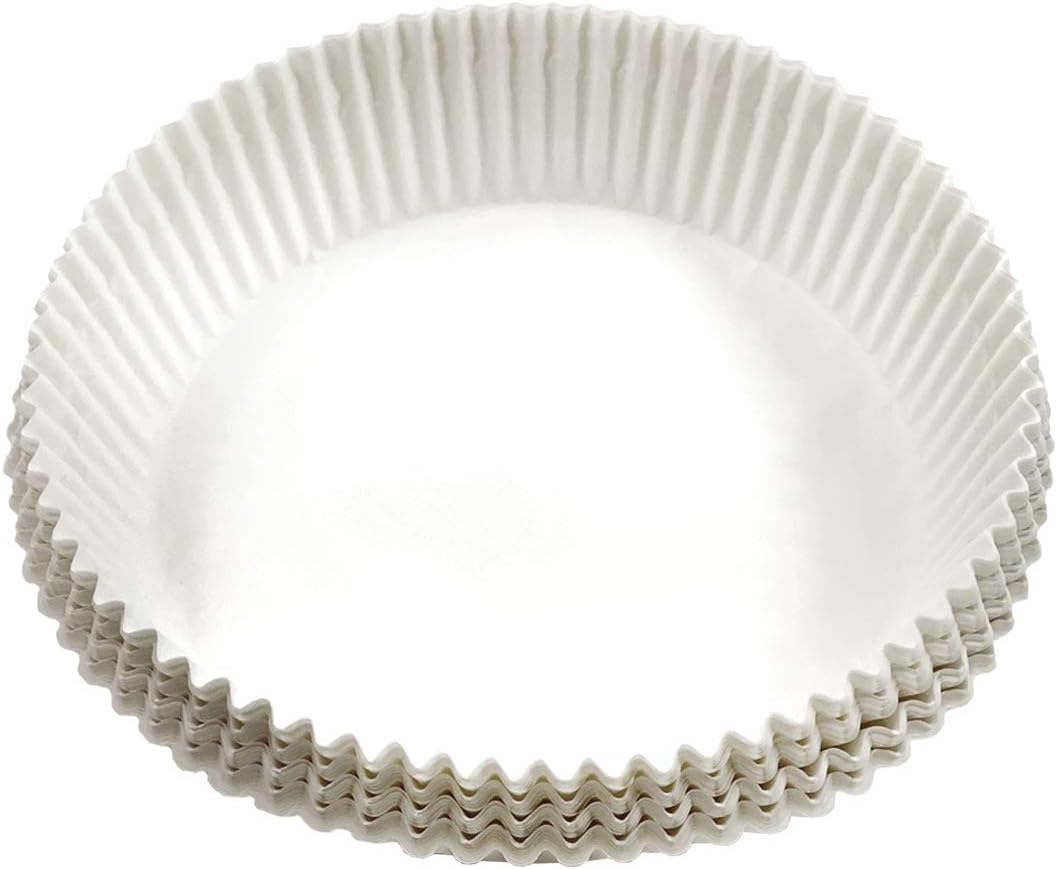 200 Pcs 6 inch, Round Non-Stick Air Fryer Parchment Paper, Baking Liners, Baking Sheets, Baking Cups, Pre-Cut Parchment Paper for Oven, Cake Pan, Microwave, Frying Pan, Bake (White)