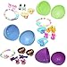 JOYIN 12 Pack Easter Eggs Prefilled with Bunny Shape Girls Dressing Accessories Easter Basket Stuffer for Kids Easter Egg Hunt Party Favors